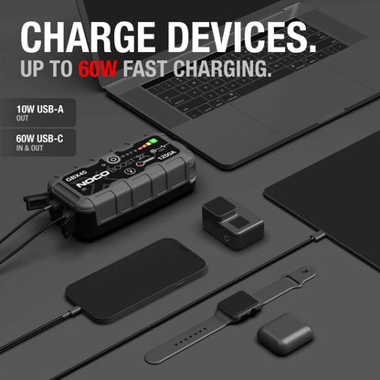 NOCO Boost X GBX45: 1250A 12V UltraSafe Portable Lithium Jump Starter