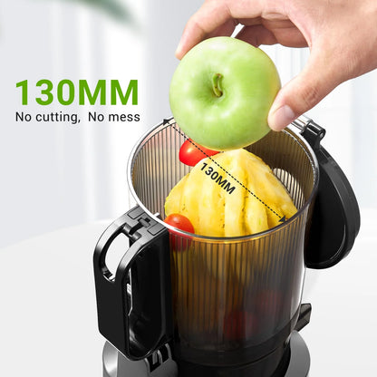 AMZCHEF 5.3-Inch Self-Feeding Masticating Juicer