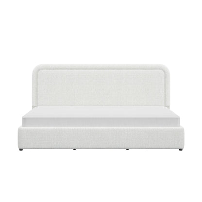 Better Homes & Gardens Juliet King Boucle Platform Bed, Ivory