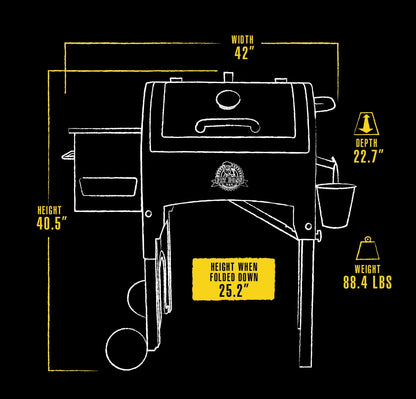 Pit Boss 340 Sq. in. Portable Tailgate, Camp Pellet Grill with Folding Legs