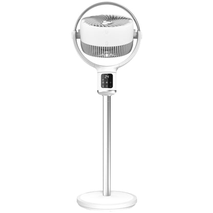 Lasko Whirlwind 7 24-Speed Orbital Motion 25ft/s Airflow Remote Control Pedestal Fan, APDC301