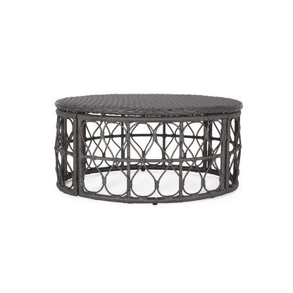 Christopher Knight Home Bruce Outdoor Wicker Coffee Table by  Light Brown