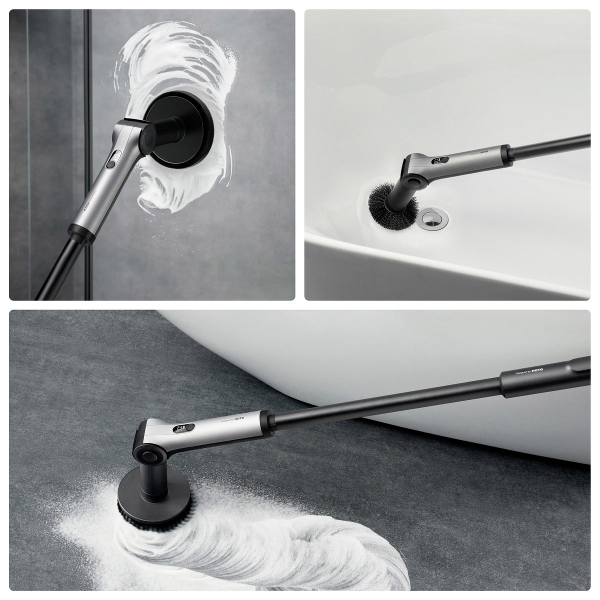 HOTO Flexi Cordless Spin Scrubber