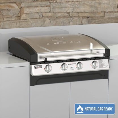 Blackstone Pro Series 4-Burner 36" Propane Omnivore Drop-in Outdoor Griddle with Hood