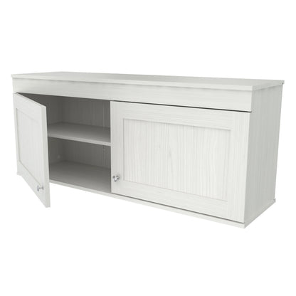 Inval Shaker Wall Mounted 2-Door Laminate Kitchen Cabinet 47"W, Washed Oak