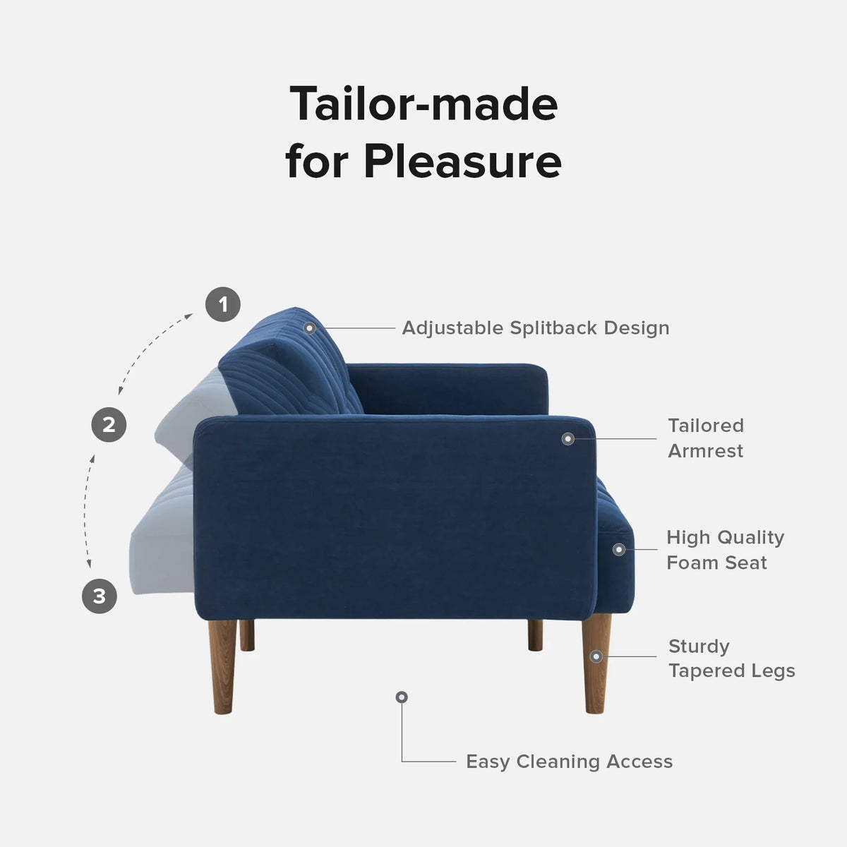 Mopio Aaron Futon Sofa Bed Old Rosa