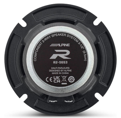 Pair Alpine R2-S653 6.5" 3-Way Component Car Audio Speakers High-Resolution
