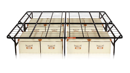Mainstays 14" High Profile Foldable Steel Full Platform Bed Frame, Black