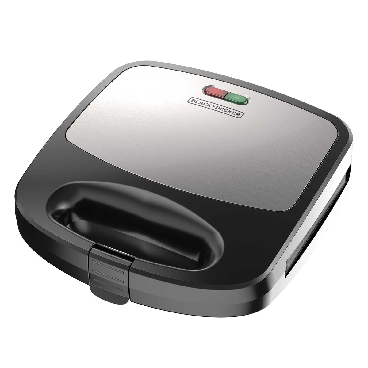 and Decker 3-in-1 Morning Meal Station Electric Waffle Maker Compact Grill in Black