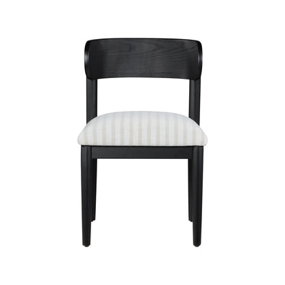 Beautiful Drew Dining Room Chair by Drew Barrymore, Rich Black Finish, 2 Pack