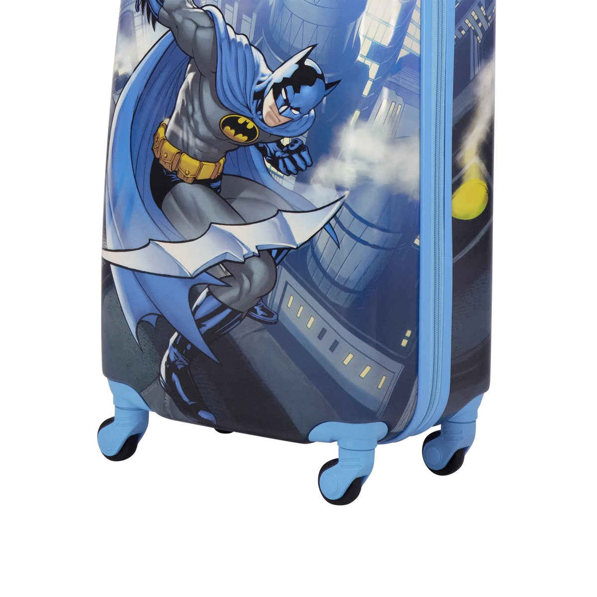 DC Comics Batman 21 Inch Kids Rolling Luggage, Hardshell Carry On Suitcase with Wheels, Blue