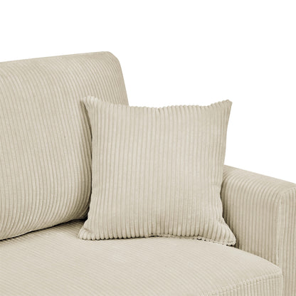 Aukfa 68" Small Sofa Couch Comfy Mid Century Modern Loveseat Sofa for Living Room Bedroom, Cream