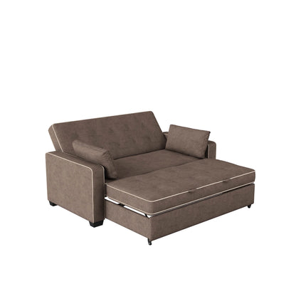 Serta Dream Convertibles Monroe Modern Polyester Convertible Queen Sofa Bed with Pillows Grey