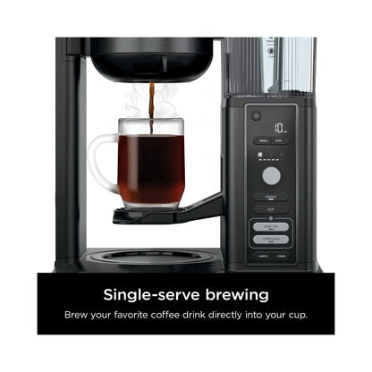 Ninja Hot & Iced Coffee Maker, Single Serve to 10 Cup Carafe, Drip, Rapid Cold Brew, CM360 Black