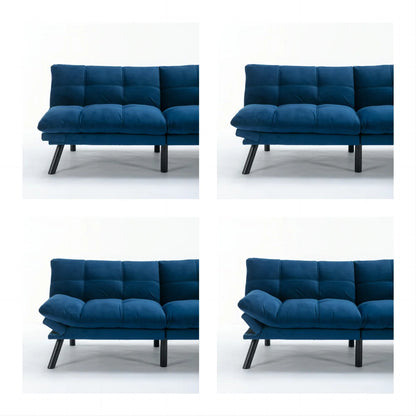 PAPROOS Convertible Sofa Bed, Folding Futon Sofa Bed, Upholstered Sofa Bed Couch, Loveseat Sleeper Sofa for Small Space, Apartment, Living Room, Cream
