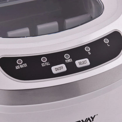 Costway Silver Portable Compact Electric Ice Maker Machine Mini Cube 26lb/Day