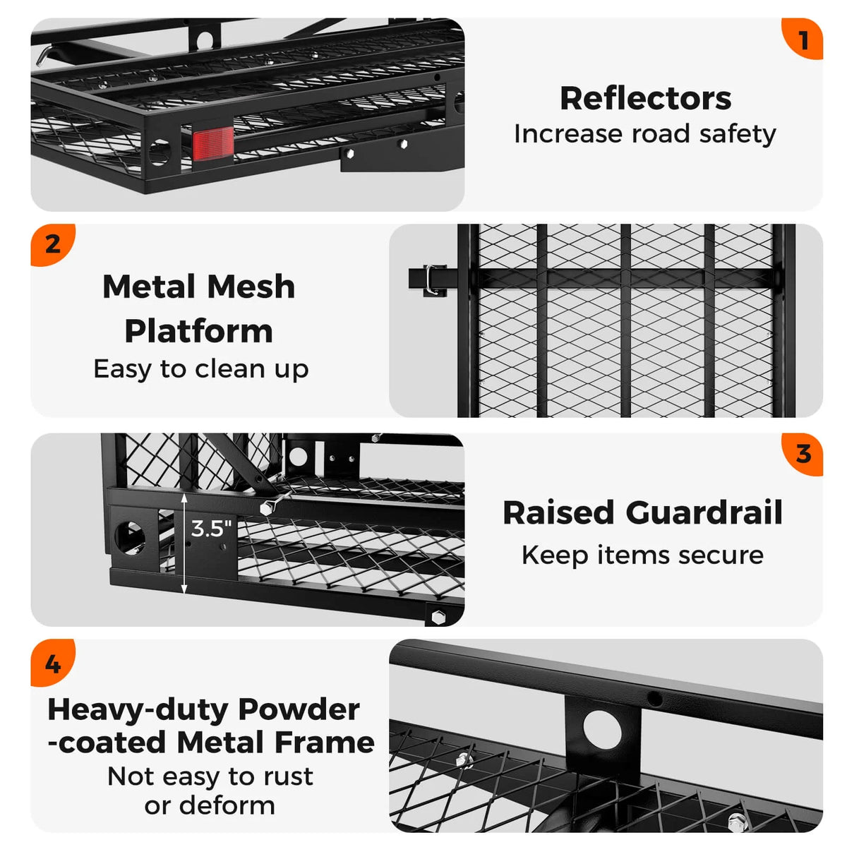 Costway 500lbs Strong Wheelchair Hitch Carrier Mobility Electric Scooter Loading Ramp