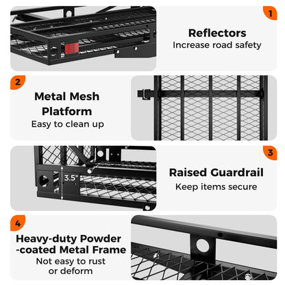 Costway 500lbs Strong Wheelchair Hitch Carrier Mobility Electric Scooter Loading Ramp