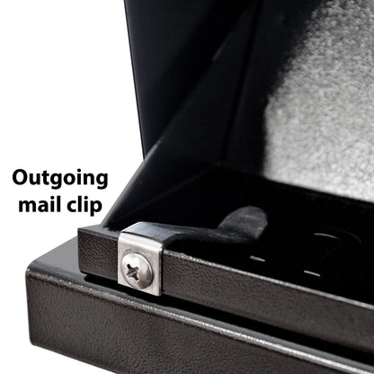 Mail Manager X2 Locking Mailbox Combo Kit with In-Ground Post, Black, 2 Compartment High Security Cluster