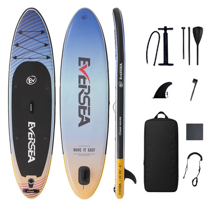 MSEASFREE 10' Inflatable Stand up Paddle Board,with Premium SUP Paddle Board Accessories,Non-Slip Comfort Deck for Youth & Adults