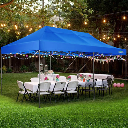 COBIZI 10x15ft Pop up Canopy, Heavy Duty Party Canopy Waterproof Commercial for Outdoor,Black