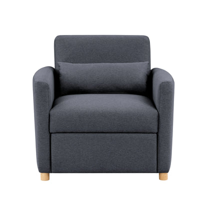 Serta Carly Scandinavian Style Convertible Chair, Ivory Fabric