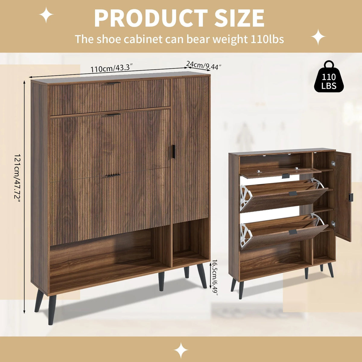 Shoe Cabinet with Drawers, slim storage cabinets, entryway shoe storage cabinets