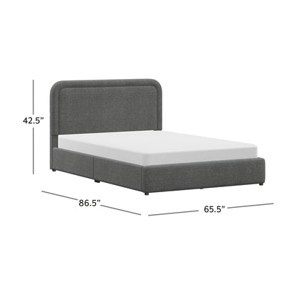 Better Homes & Gardens Juliet King Boucle Platform Bed, Ivory