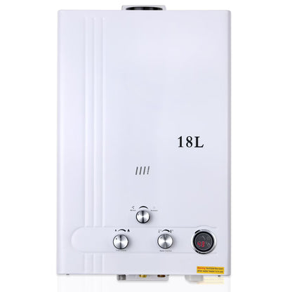 TCFUNDY 4.8 GPM 18L Tankless Water Heater LPG Liquid Propane Gas Instant Hot Boiler with Digital Display