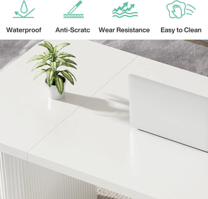 Tribesigns 63'' Computer Desk, Simple Rectangular Writing Table for Home Office Study Room Bedroom