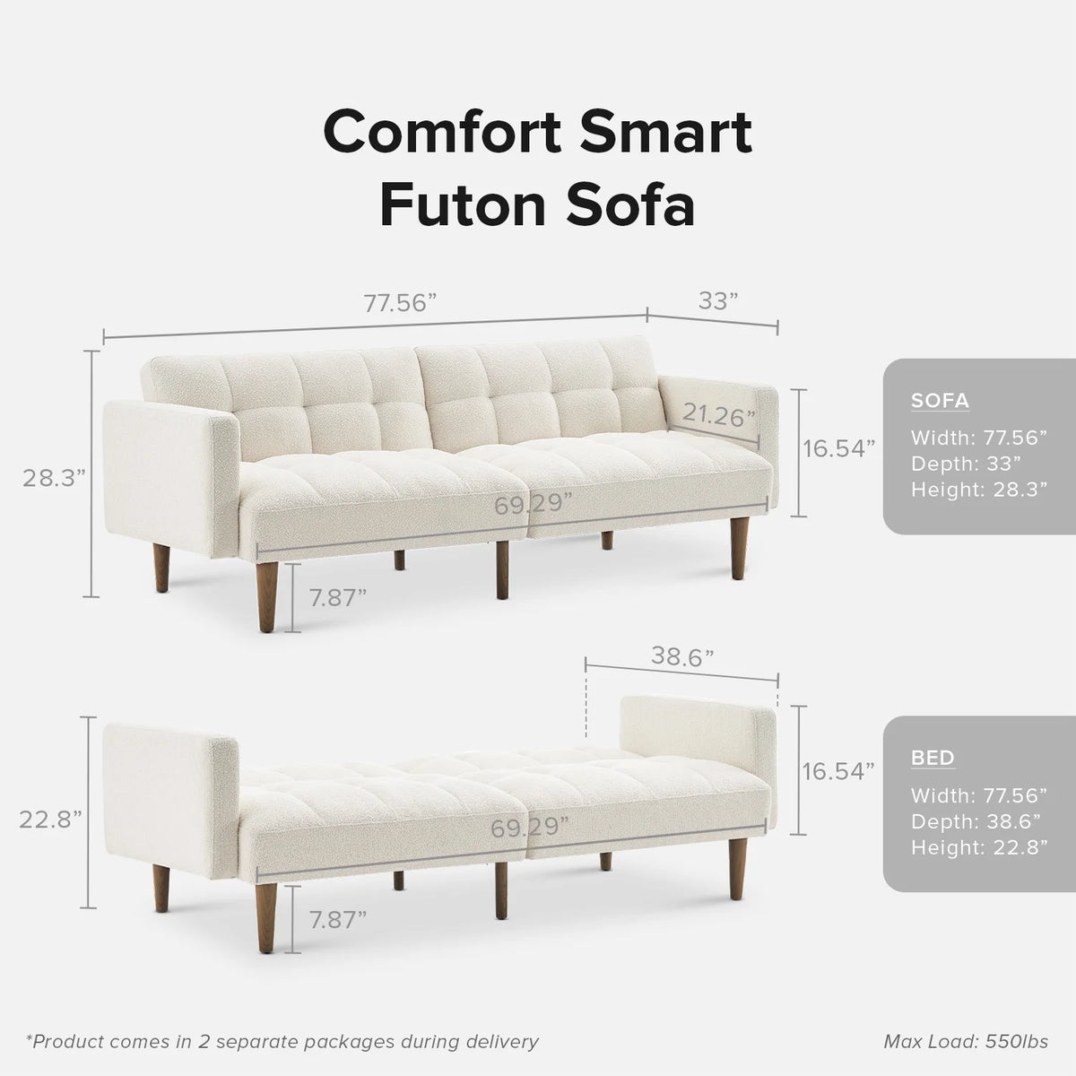 Mopio Aaron Futon Sofa Bed Old Rosa