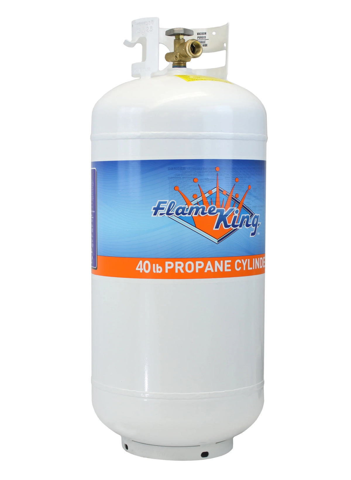 Flame King Empty Steel Propane Tank, LP Cylinder with Type1 OPD Valve, 40 lbs