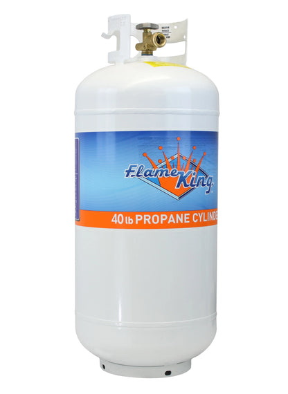 Flame King Empty Steel Propane Tank, LP Cylinder with Type1 OPD Valve, 40 lbs