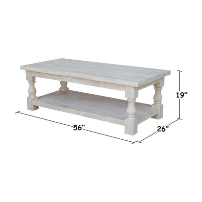 Tuscan Coffee Table  Unfinished