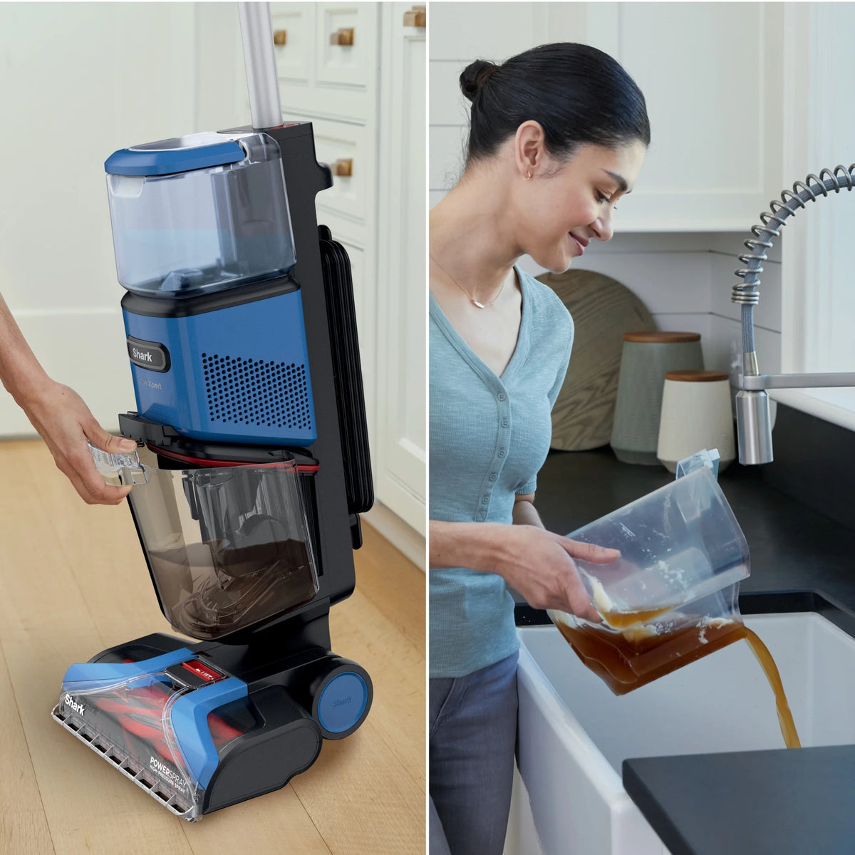 Shark? CarpetXpert? Upright Carpet & Area Rug Cleaner, Perfect for Pets, Lightweight & Powerful, Dirt, Grime, & Odor Removal, Carpet Shampooer, Cleaning Solution, Blue, EX121BRN