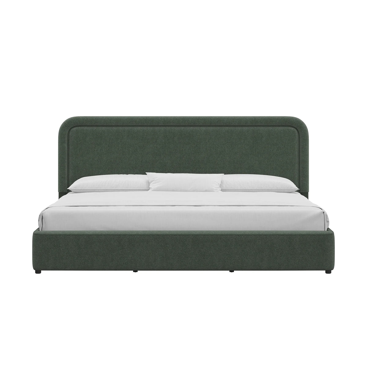 Better Homes & Gardens Juliet King Boucle Platform Bed, Ivory