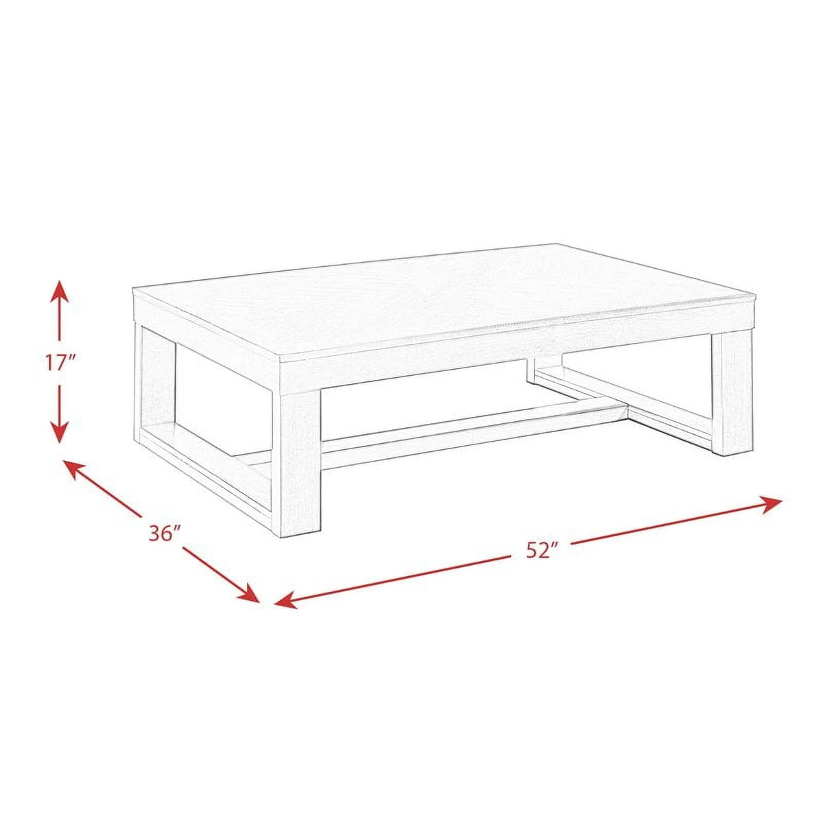 Picket House Furnishings Drew Rectangle Coffee Table