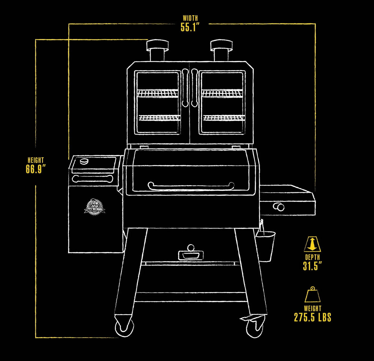Pit Boss Platinum Lockhart Wi-Fi® and Bluetooth® Wood Pellet Grill and Smoker