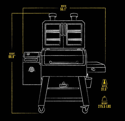 Pit Boss Platinum Lockhart Wi-Fi® and Bluetooth® Wood Pellet Grill and Smoker