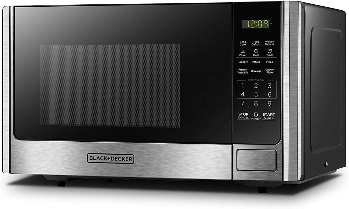 BLACK+DECKER 0.9 Cu.ft Countertop Microwave Oven in Stainless Steel