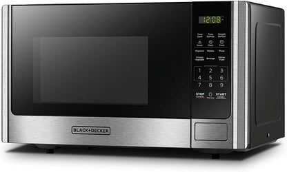 BLACK+DECKER 0.9 Cu.ft Countertop Microwave Oven in Stainless Steel