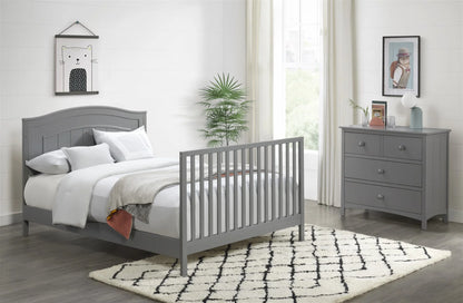 Oxford Baby North Bay 4-in-1 Convertible Crib, Snow White, GREENGUARD Gold Certified, Wooden Crib