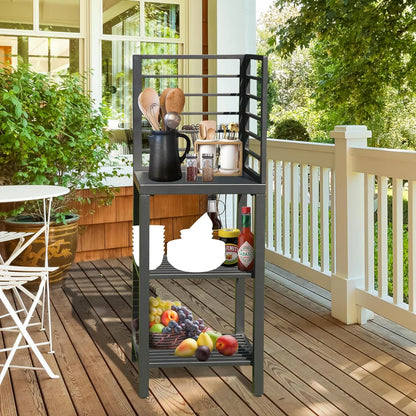 Domi Outdoor Kitchen Series 5-Piece Modular Outdoor Kitchen, Aluminum Storage Islands Sink Table, Corner Bar Cabinet Grill Storage Cabinet with Protective Cover, Outdoor Kitchen for Deck, Patio, Backy