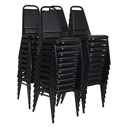 Regency Restaurant Stack Chairs,Black,PK40 8029BK40PK