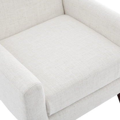 DREAMSIDEA Accent Chair Set of 2 Living Room Chair Linen Upholstered Comfortable Armchair Modern Chairs for Living Room Bedroom Indoor Furniture, Beige