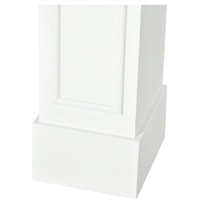 Modern Fireplace Mantel, Surround Mantels for Fireplace with Decorative Pattern Interior Width 29" White