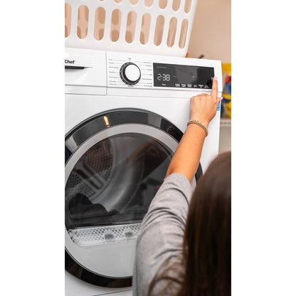 Magic Chef 4.0 cu. ft. Ventless, Condensing Front Load Stackable Electric Dryer, 24 in. in White in White
