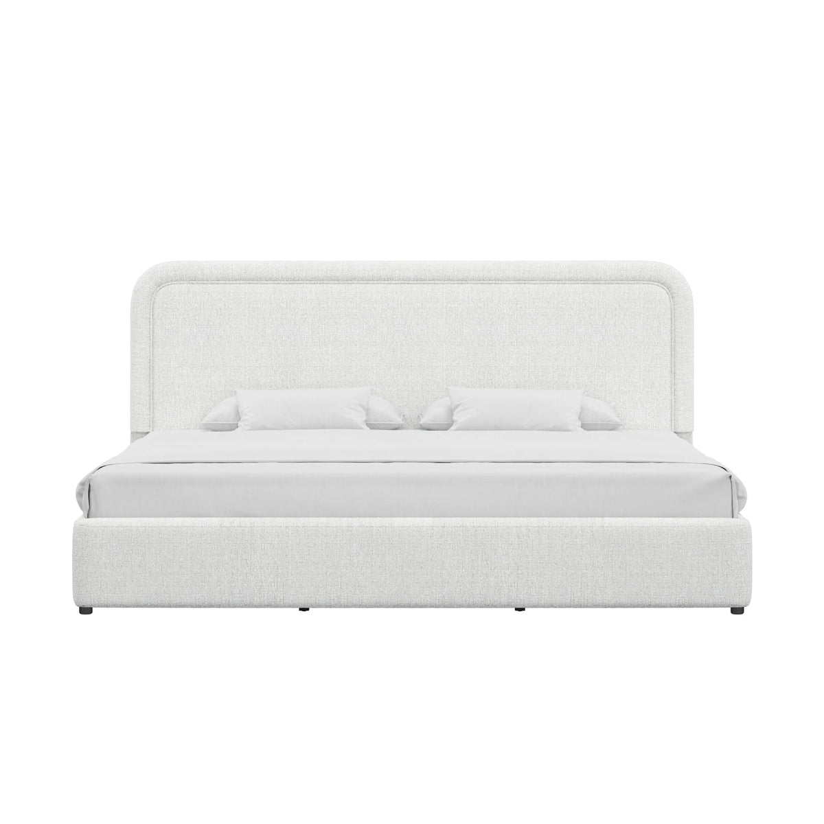 Better Homes & Gardens Juliet King Boucle Platform Bed, Ivory