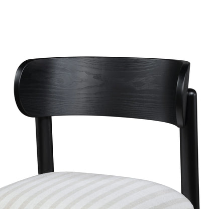 Beautiful Drew Dining Room Chair by Drew Barrymore, Rich Black Finish, 2 Pack