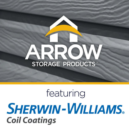 Arrow Select Steel Storage Shed Steel Storage Shed, 6x5, Charcoal